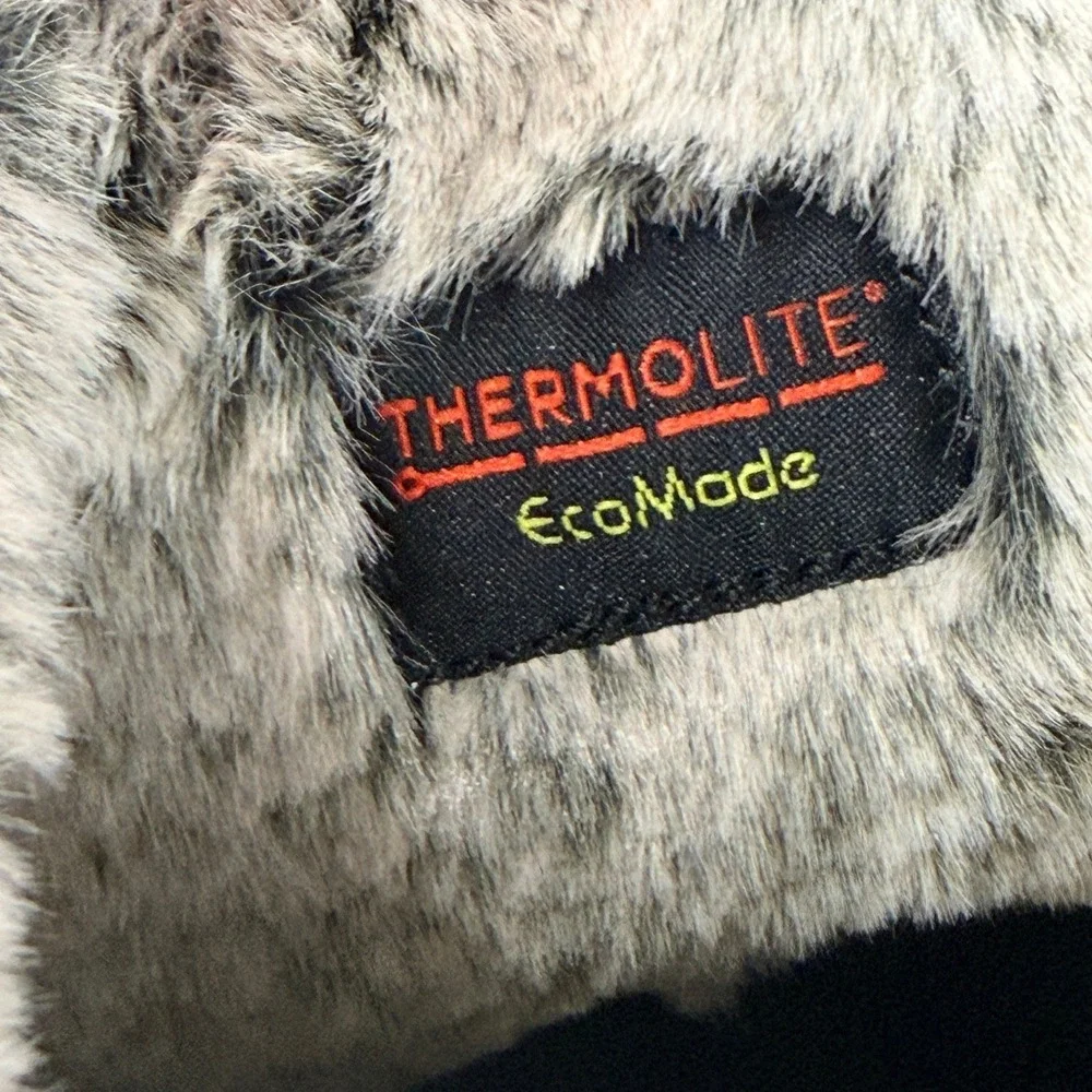 Target Alberta Winter Boots Kids 2 Grey Thermolite Faux Fur Bungee New